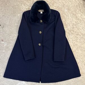 Chic Navy Kids Cape Coat